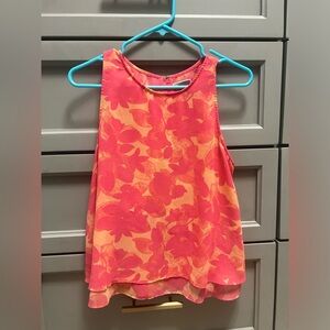 Floral sleeveless blouse